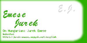 emese jurek business card
